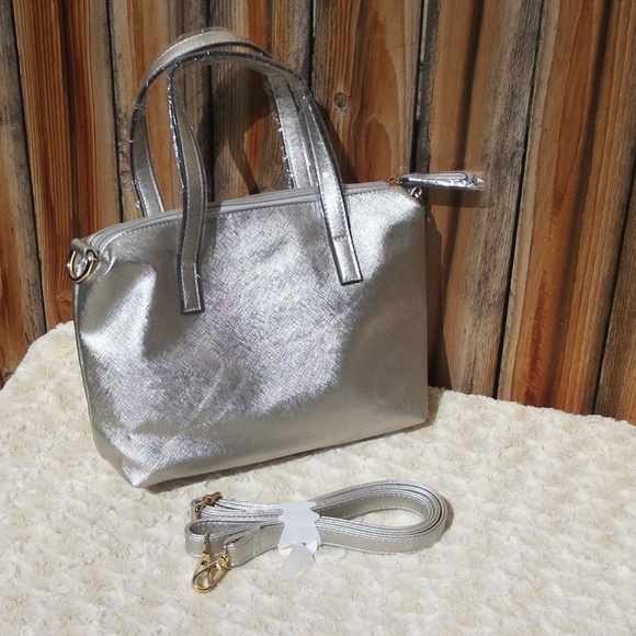 galian Handbags - NEW*Galian Silver faux leather handbag*
